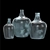 Eco-Friendly Frosted Glass Demijohn Vase 3D model small image 2