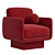 Elegant Lilas Armchair for Home 3D model small image 4