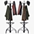 Modern Metal Coat Rack Stand 3D model small image 3