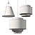 Modern Drum Pendant Lighting Collection 3D model small image 3