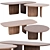 Modern B&B Italia Wooden Table 3D model small image 1