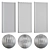 Metal Mesh Panel Set 3D model small image 1