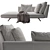 Title: Flexform Evergreen Modular Sectional Sofa 3D model small image 3