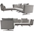 Sleek Flexform Evergreen Sofa 3D model small image 1