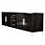 Modern Platan Wood Sideboard with Stainless Steel Legs 3D model small image 7