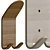 Modern Oak Wall Hook Set 3D model small image 3