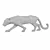 Geometric Black Leopard Figurine Decor 3D model small image 2