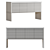 Modern Prism Wood Credenza Mesh Design 3D model small image 3