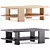 Contemporary Roland Coffee Table Westelm 3D model small image 1