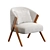 Elegant Boucle Armchair for Home 3D model small image 1