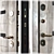 Premium Metal Entry Door Set 3D model small image 2