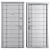 Premium Metal Entry Door Set 3D model small image 4