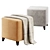 Rayne Upholstered Ottoman with Throw 3D model small image 1