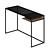 Minimalist Rectangular Writing Desk 3D model small image 1