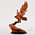  Majestic Hawk Wood Carving 3D model small image 3