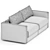 Luxury Modern Beaumont Sofa Set 3D model small image 3