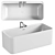 Modern Rectangular Acovi Bathtub 3D model small image 1