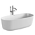 Elegant Oval Freestanding Bathtub 3D model small image 1