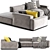 Elegant Arflex Marechiaro Sofa Model 3D model small image 2