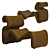 Ergonomic Etcetera Lounge Chair 3D model small image 4
