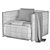 Modern Power Recliner Chair 3D model small image 5