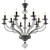 Elegant 18-Light Murano Chandelier 3D model small image 1