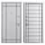 Cordon Metal Door Set, Locks: Kale 257L & 252R 3D model small image 4