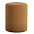 Velvet Gold Pouffe Polina 3D model small image 3