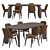 PULP Dining Set with Chair 3D model small image 3