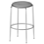 Half Bar Stool with Cushion 3D model small image 3