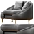 Stylish Lula Upholstered Sofa 3D model small image 5