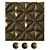 Textured Polystyrene Antique Ceiling Tiles 3D model small image 2
