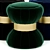 Elegant Velvet Ottoman Footstool 3D model small image 2