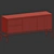 Natural Wood Align Sideboard Display 3D model small image 4