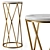 Marble Accent Table by GLASAR 3D model small image 3