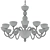 Illuminare Murano Glass Chandelier 3D model small image 2
