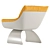 Contemporary Turri Silhouette Armchair 3D model small image 3