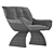 Contemporary Turri Silhouette Armchair 3D model small image 4