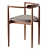 Modern Miau Armchair Woodcraft Design 3D model small image 5