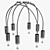 Elegance Illuminated: Vele Luce Chandelier 3D model small image 6