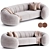 Modern Bridge Sofa in Silver 3D model small image 6