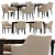 Modern Dining Set Moscow and Mavis 3D model small image 1