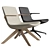 Elegant Dorigo Design Lounge Chair 3D model small image 6