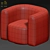 Swivel Hugger Accent Chair 3D model small image 4