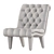 Linen Tufted Accent Chair 3D model small image 5