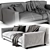 Modern Poliform Paris Seoul Sofa 3D model small image 3