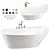 Luxury Bathroom Set: REXA FONTE 3D model small image 1