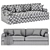 Meridiani James Sofa, Spacious Design 3D model small image 4