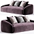 Contemporary Daija Sofa in Millimeters 3D model small image 1