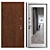 Flat Bravo Metal Entry Door 3D model small image 3